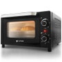 Grunkel HR-10MINI - Horno Eléctrico de Sobremesa Multifunción, 10 Litros, 800W, Temperatura 100-230°C, Temporizador 60 Min, Resistencias Inox, Negro